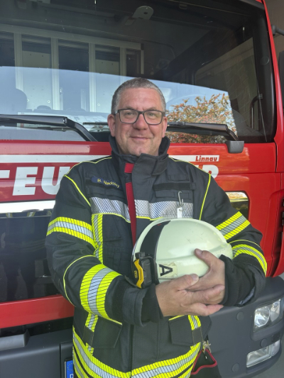 Portrait Benjamin Nadolny Wehrführer FF Lindewitt